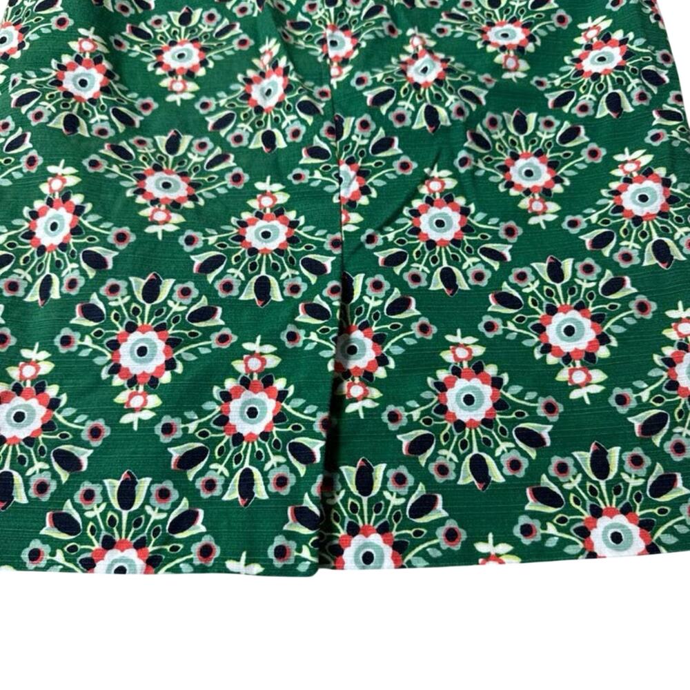 Boden Richmond Pencil Skirt Emerald Green Pink Floral Geometric Knee Length - Picture 6 of 7